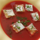 Supa crema cu sfecla, cartofi, mere