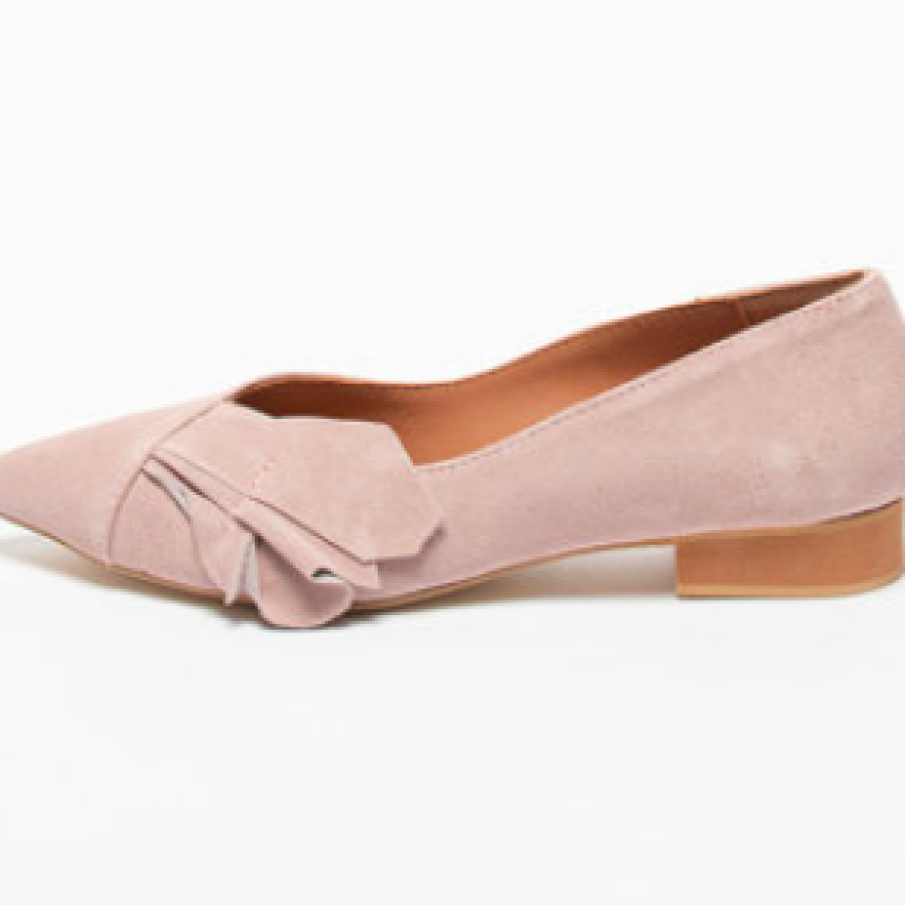 Balerini nude din piele întoarsă cu vârf ascuțit - Mihaela Glavan