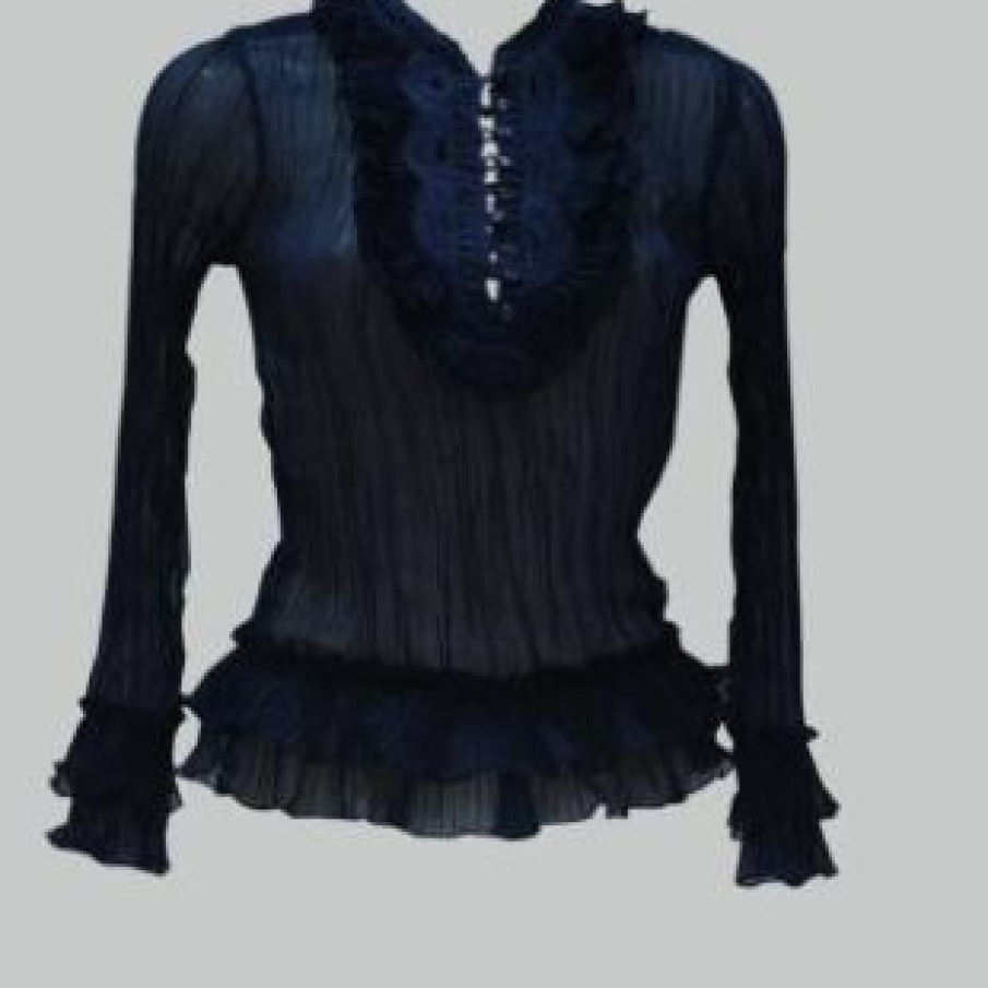 Bluza-camasa cu volane suprapuse