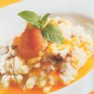 Budinca de orez  cu caise si stafide