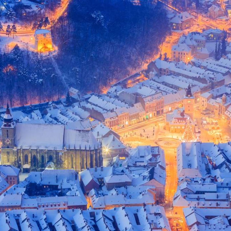 Brasov peisaj de iarna 