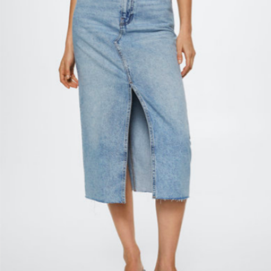 Mango Fustă midi din denim Anais