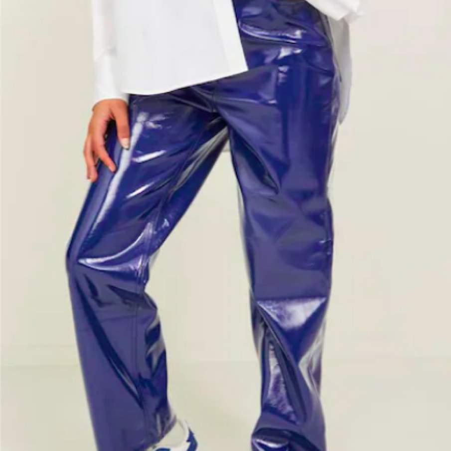 JJXX Pantaloni evazați din piele ecologică