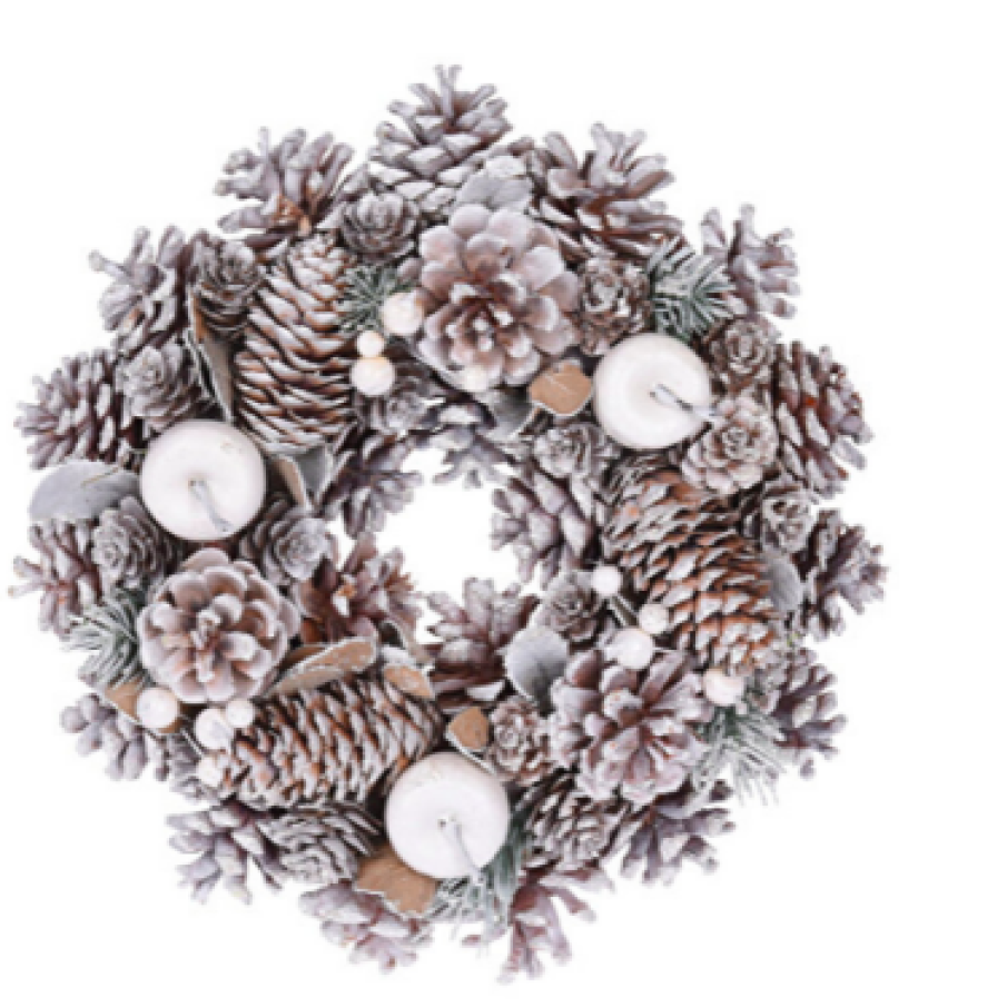 Coroniță Crăciun Koopman, 26 cm, Argintiu