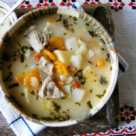 Ciorba de vitel cu legume si tarhon