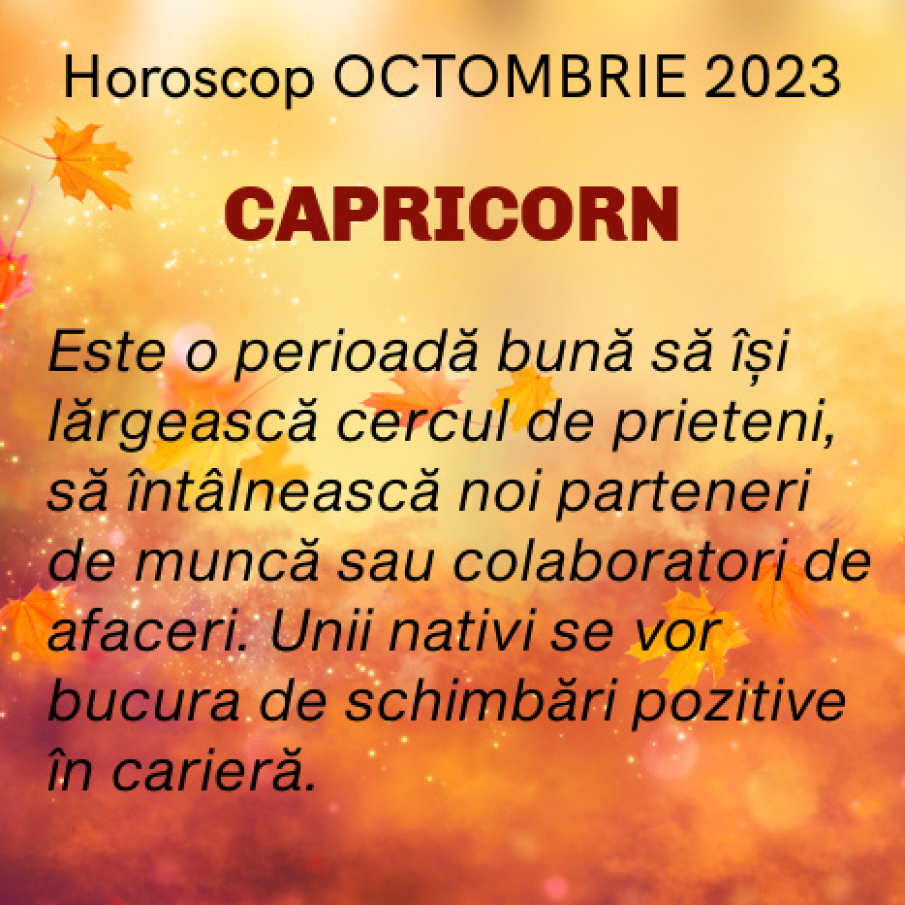 HOROSCOP OCTOMBRIE 2023