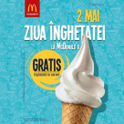 Sarbatoreste pe 2 mai Ziua Inghetatei la McDonald's
