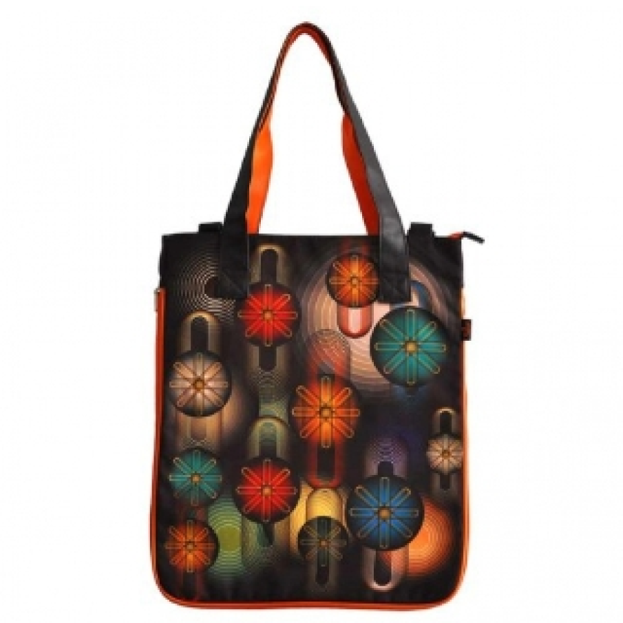 Geanta cu imprimeu multicolor