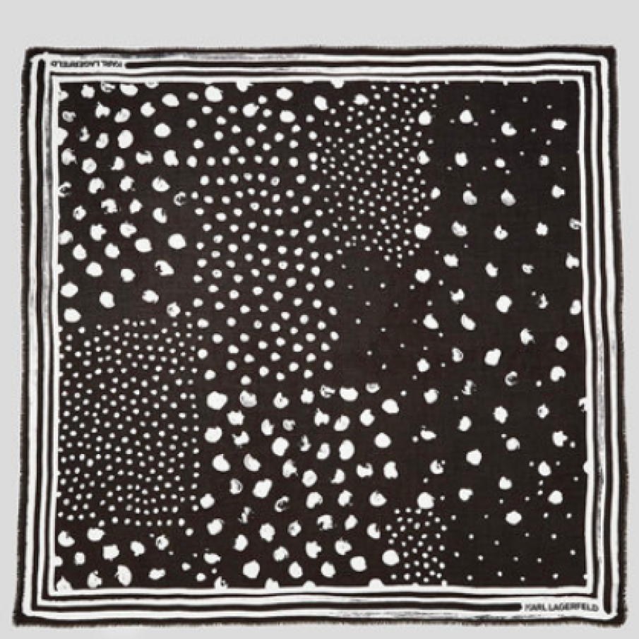  Karl Lagerfeld Eșarfă din amestec de mătase și modal cu imprimeu grafic