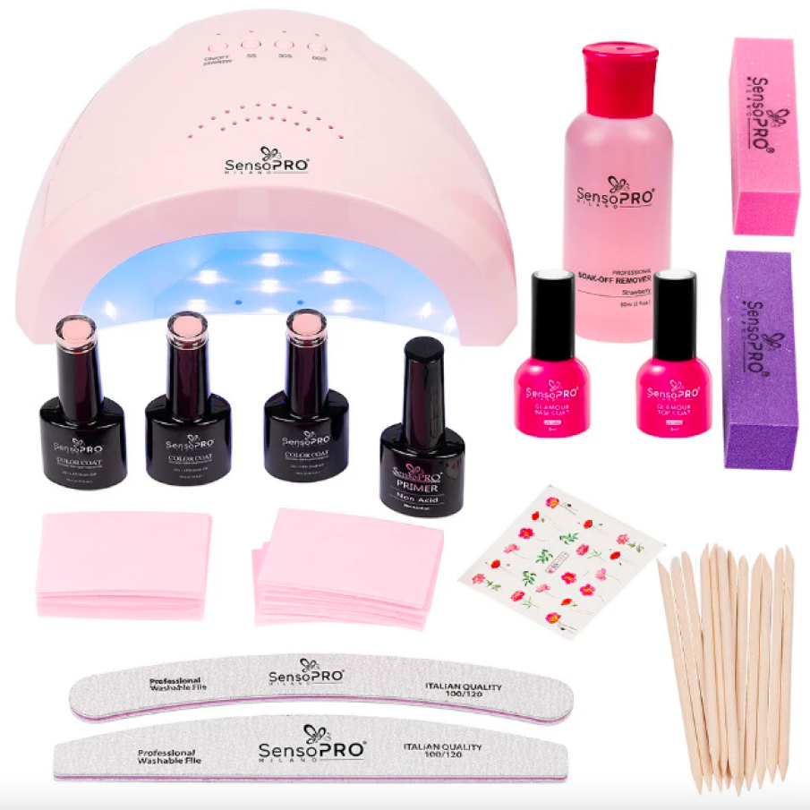 Kit Ojă Semipermanentă Începători cu Lampă UV/LED SensoPRO Promoție