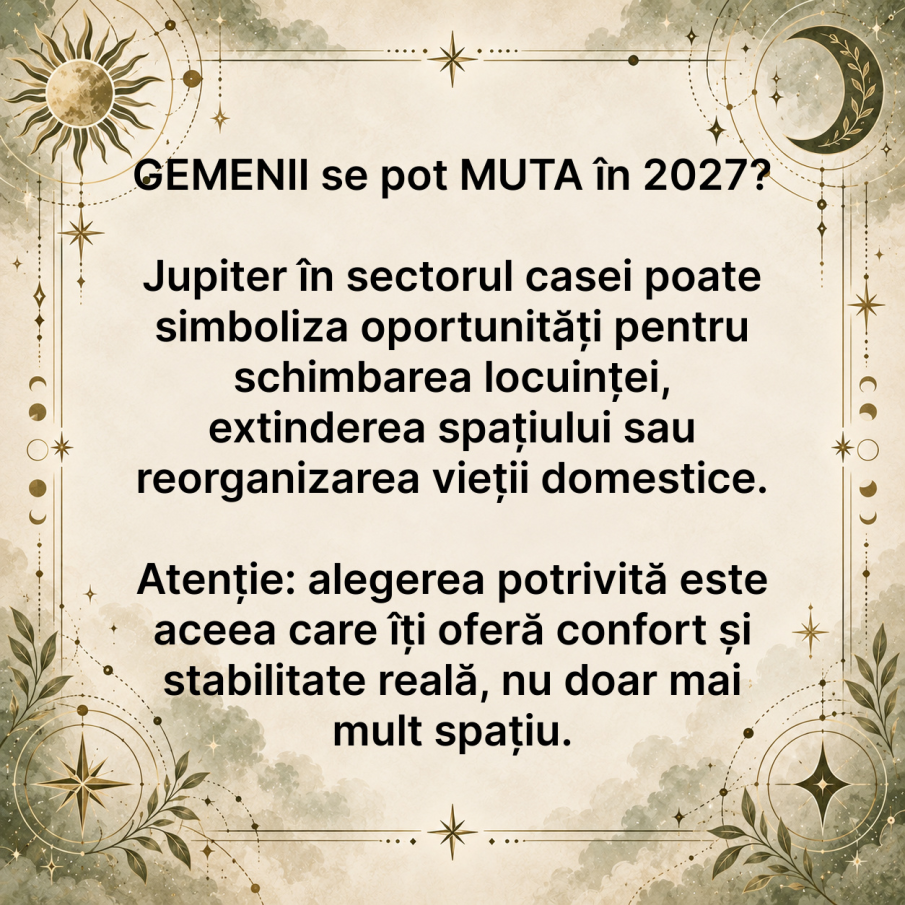 Gemeni 2027: Jupiter deschide PORȚILE unui nou CĂMIN! O schimbare poate aduce liniștea pe care o cauți de ani întregi