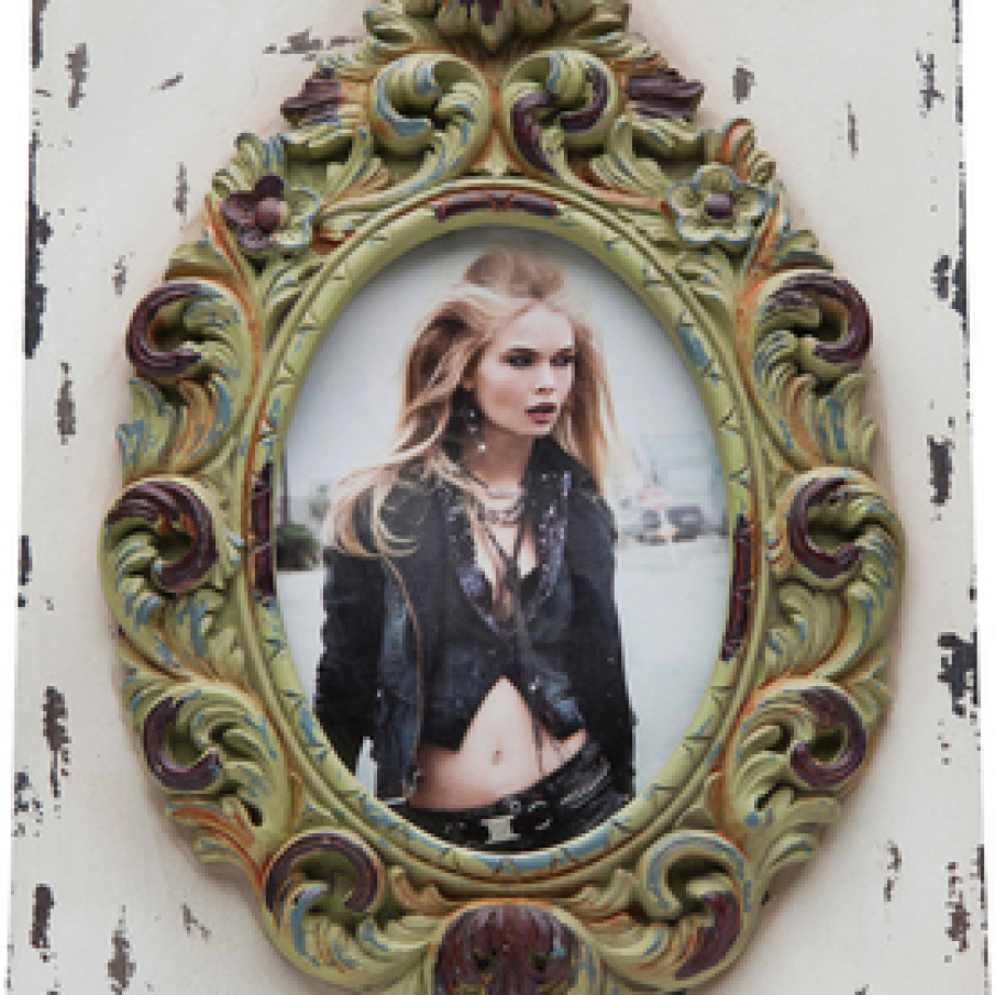 Frame Vintage Pomp Round 10x15cm