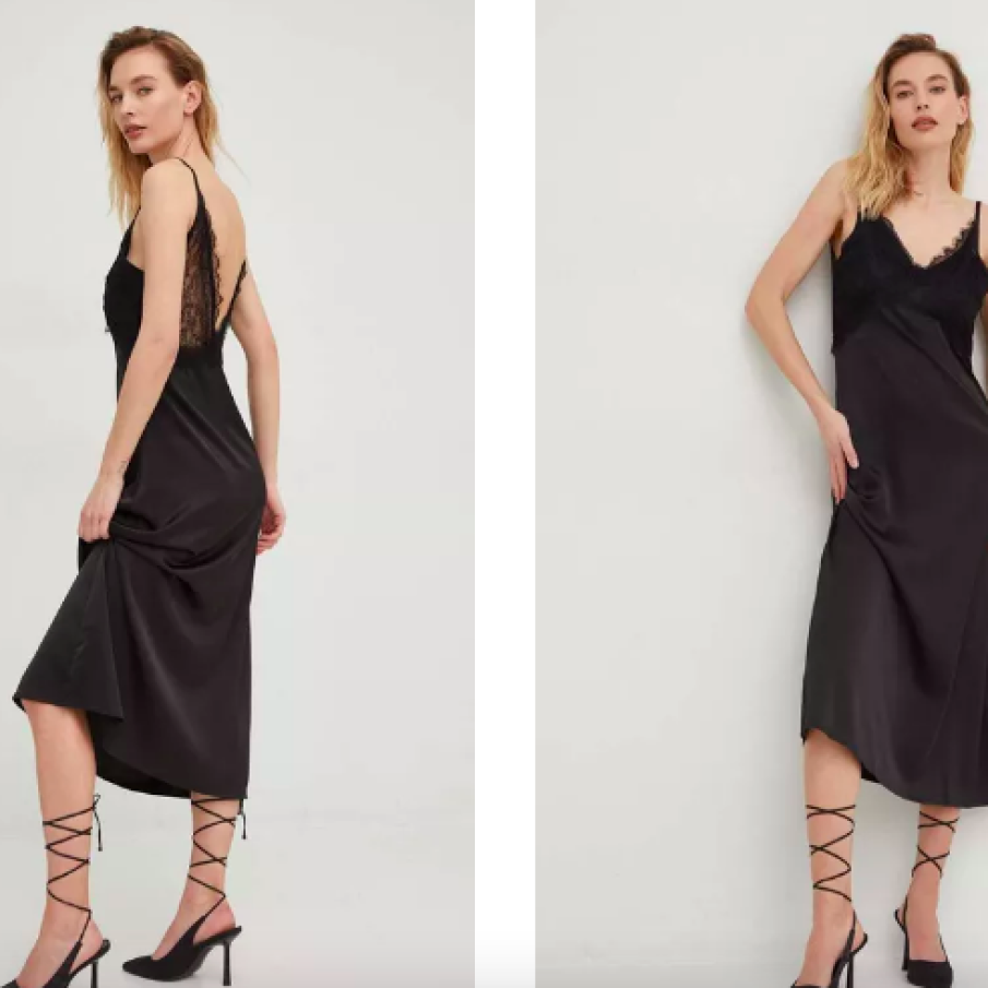 Modelul are înalțimea 178 cm și poartă măsura S Answear Lab rochie culoarea negru