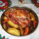 Pulpa de porc cu legume, la cuptor