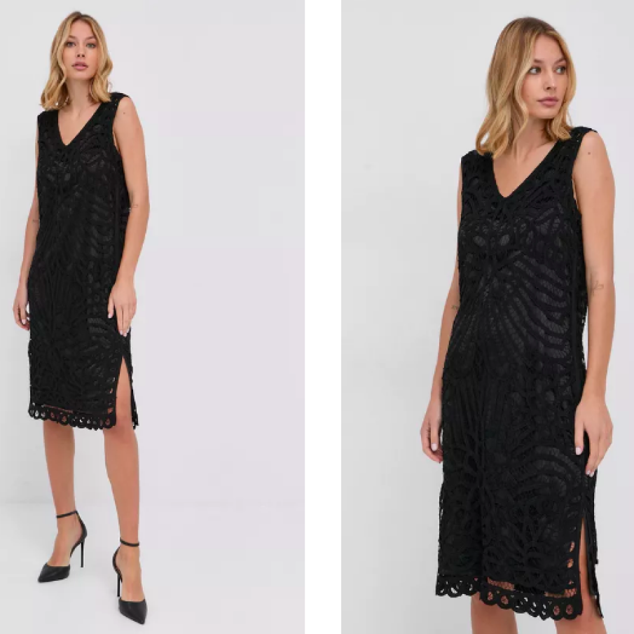 Lauren Ralph Lauren - Rochie culoarea negru, mini, model drept