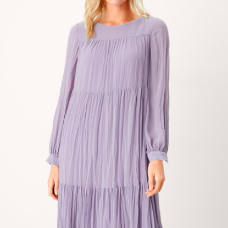 Rochie midi cu aspect plisat