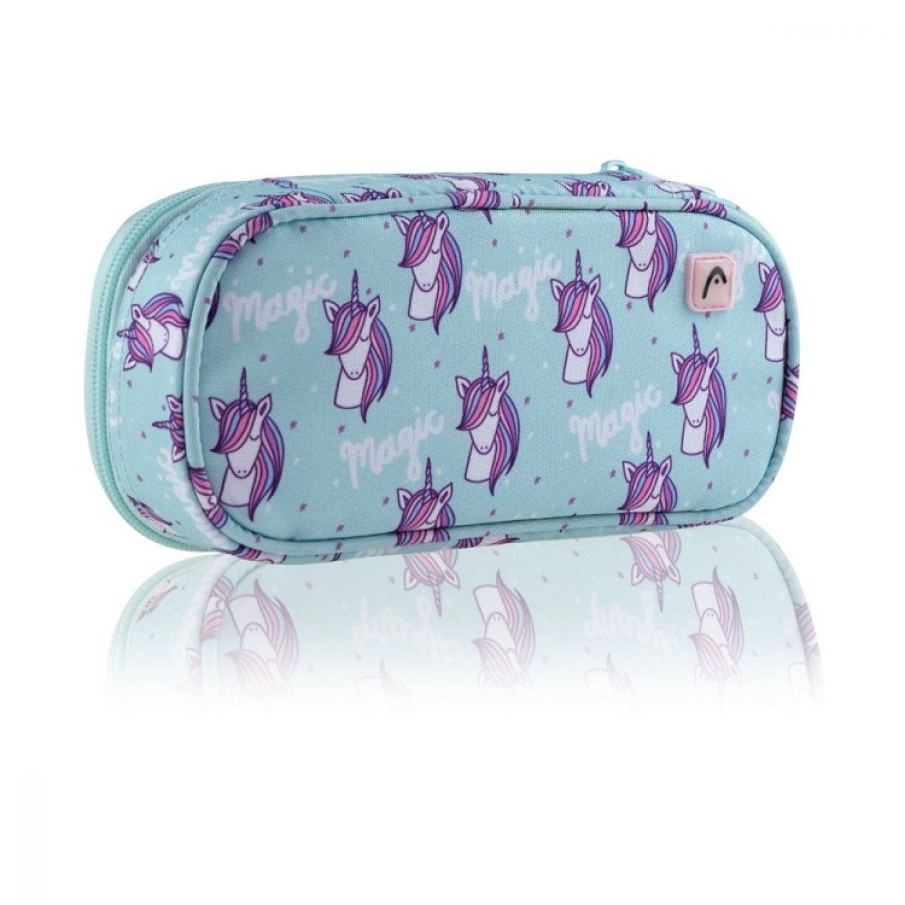 Penar Head HD-447 având un compartiment și design cu unicorni. Are dimensiuni de  22 x 11 x 5 cm