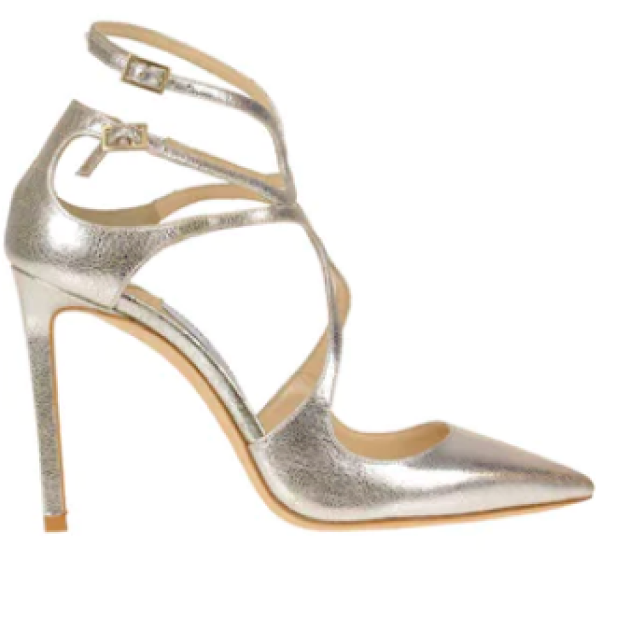 Sabdale argintii cu toc - JIMMY CHOO