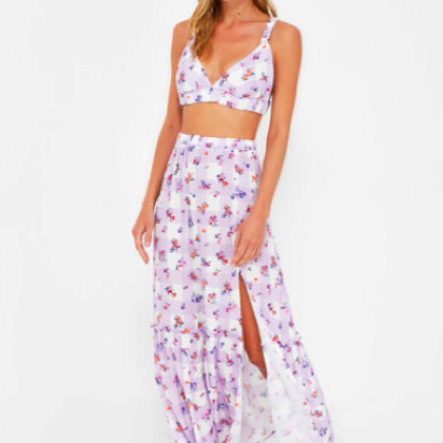 Trendyol Set de top tip sutien și fustă maxi