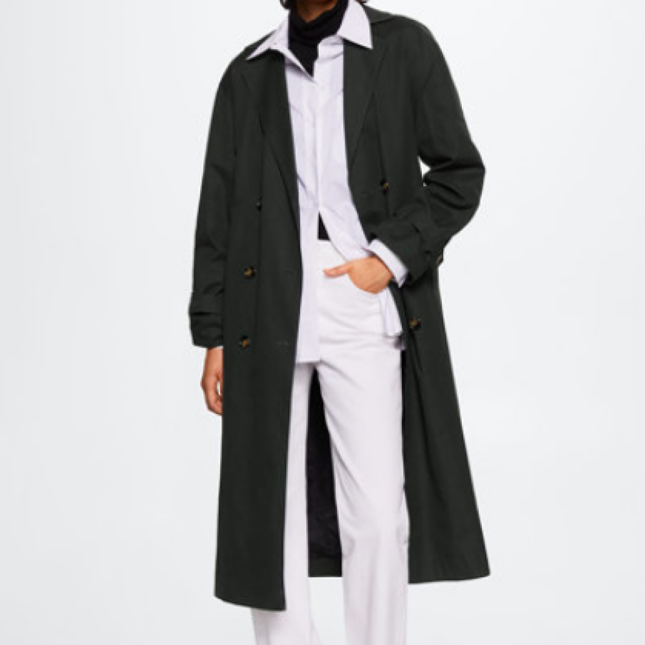 Mango Trenci supradimensionat din amestec de bumbac Bambi