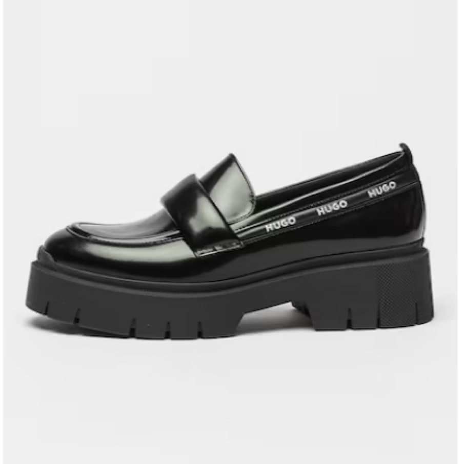 HUGO Pantofi loafer de piele cu toc masiv Kris