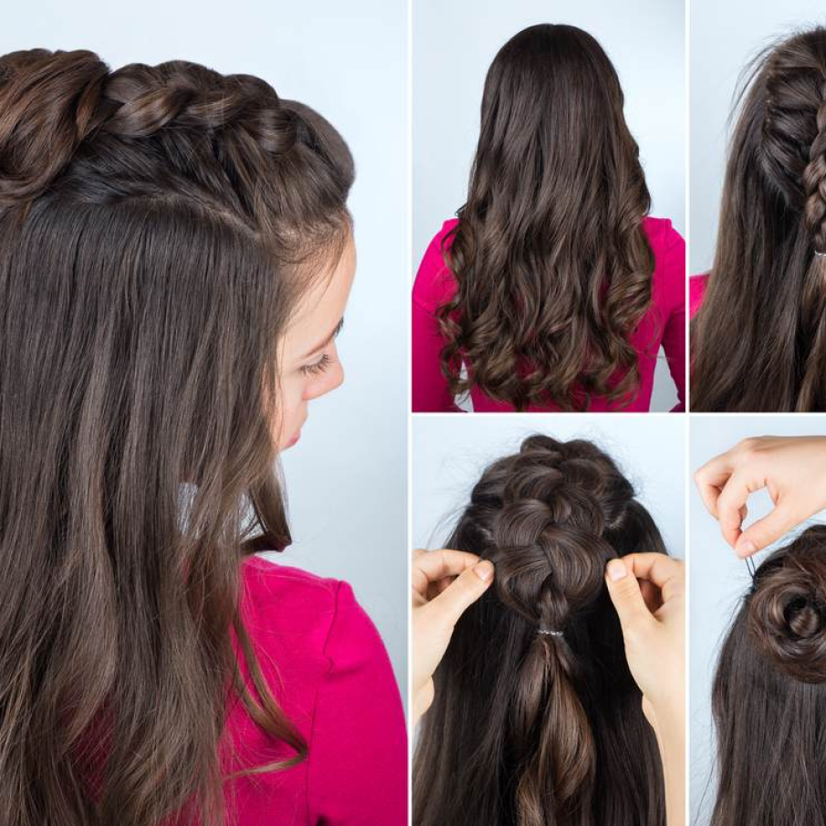 Impletitura cu coc rasucit 