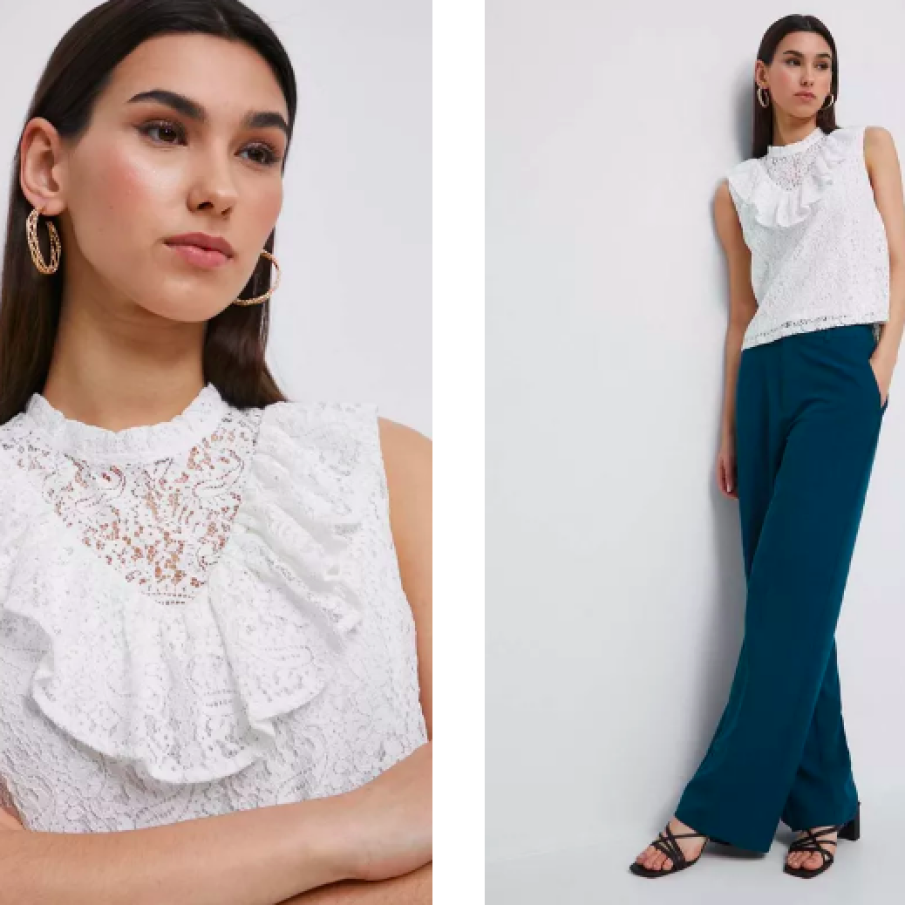 Medicine bluză dantelă