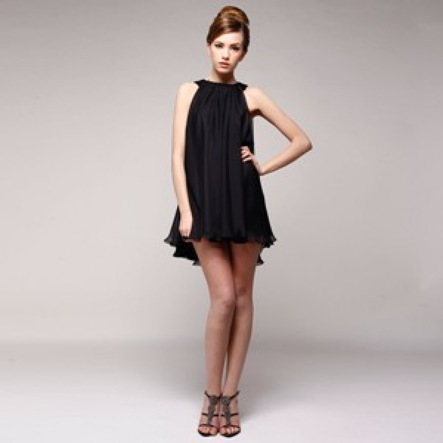 Rochie mini de cocktail, din voal