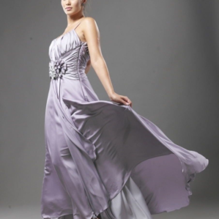 Rochie de seara mov pal prafuit