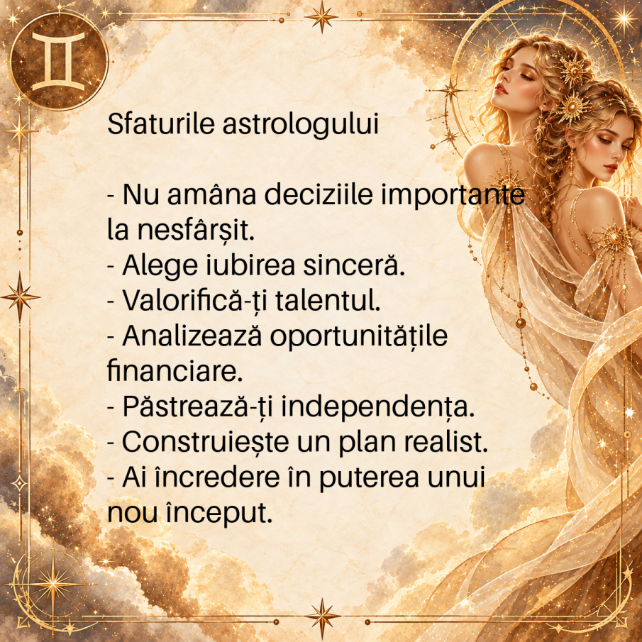 Zodia GEMENI intră într-un nou capitol al destinului! O DECIZIE neașteptată le poate aduce iubire, bani și libertate