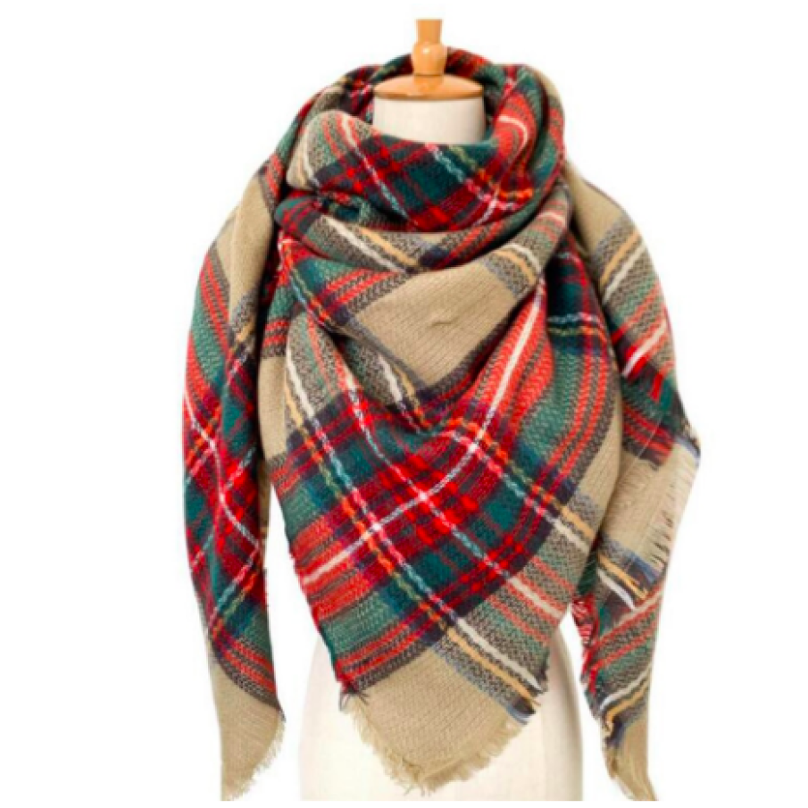 Eșarfă din bumbac, Kosiil, 140 x 140cm, Multicolor