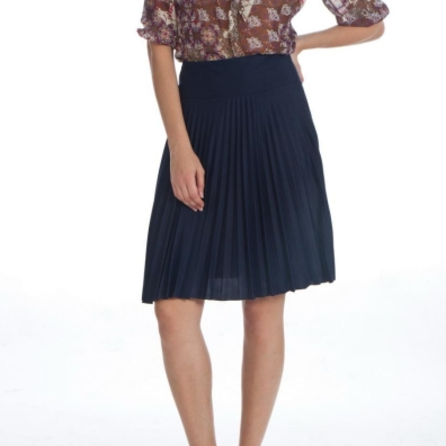 Fusta plisata bleumarin