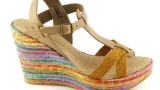 Sandale cu talpa platforma multicolora