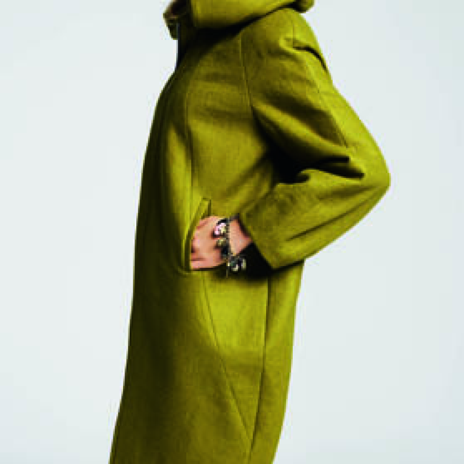 Palton modern cu guler inalt 