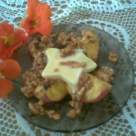 Piersici gratinate cu sos caramel