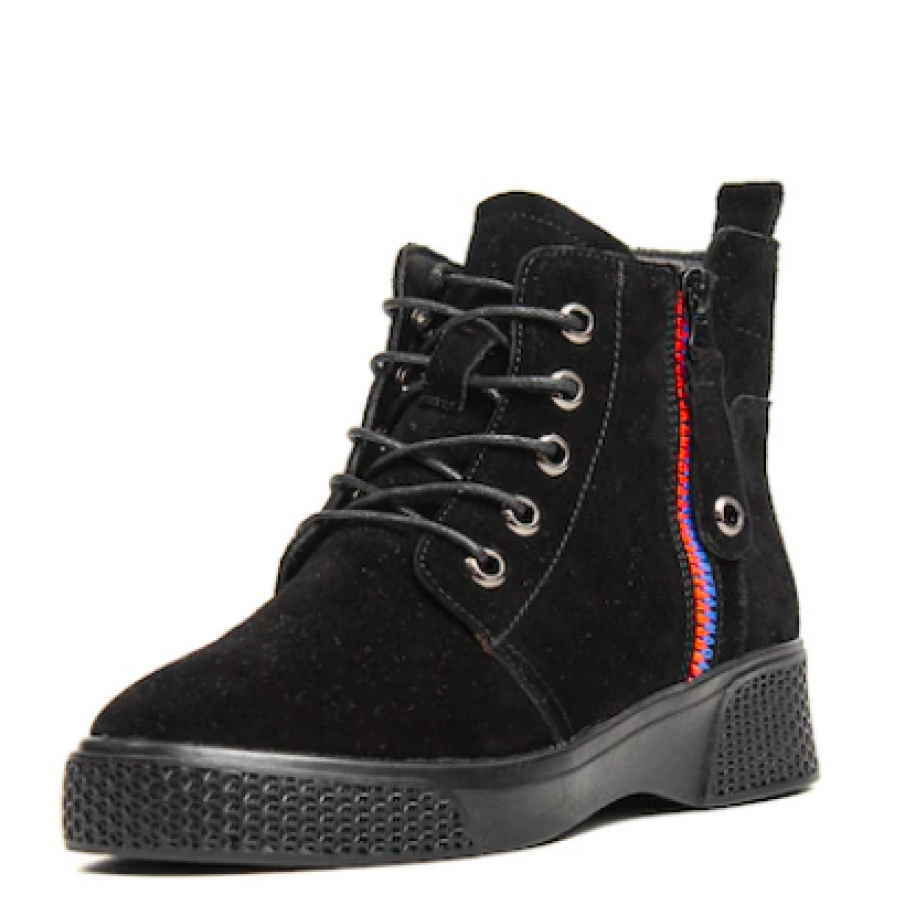 Botine casual damă, piele naturală întoarsă