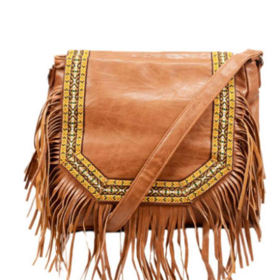 Geanta maro cu franjuri