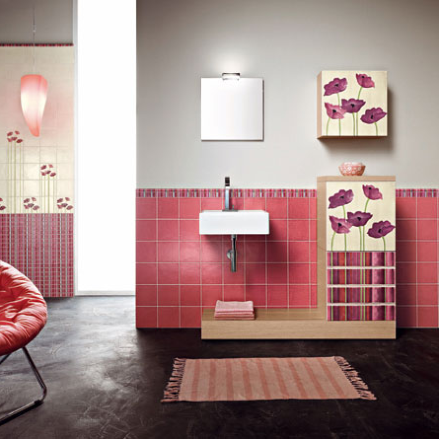 Placi ceramice cu model floral