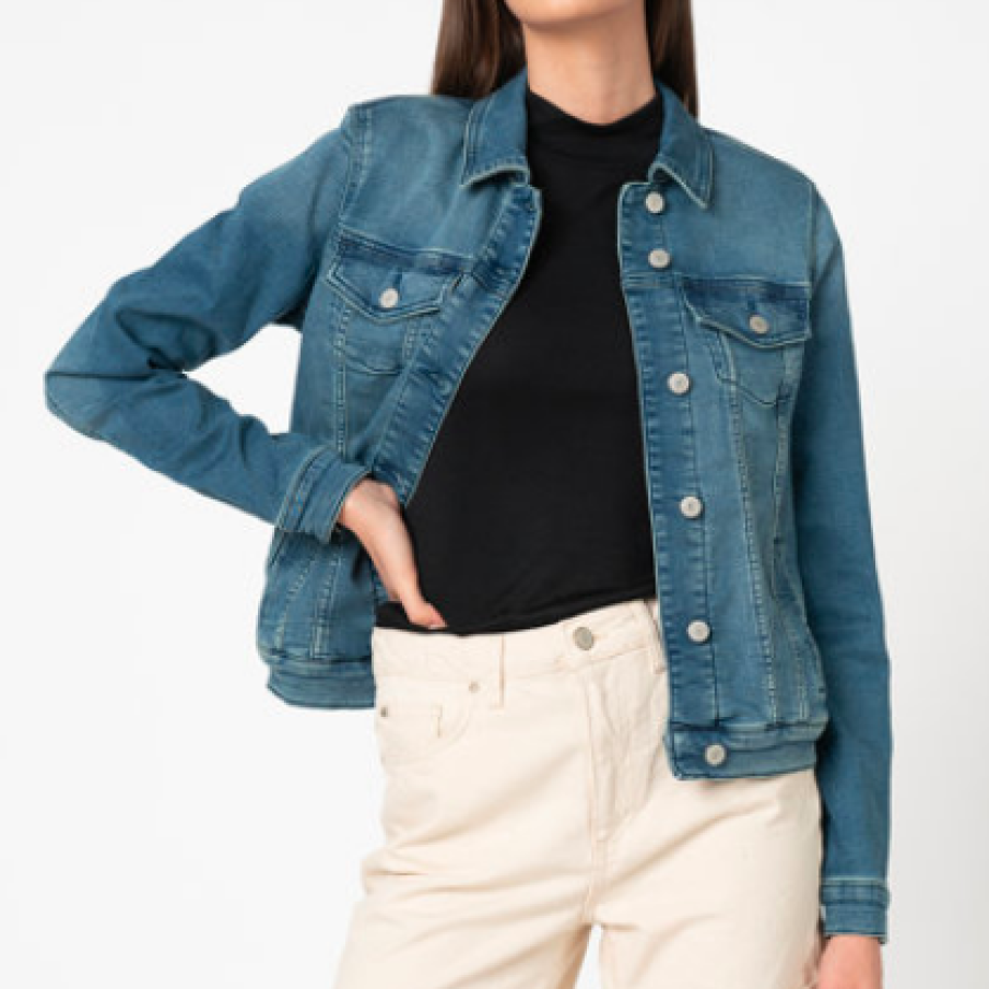 Esprit - Jachetă tailored fit din denim