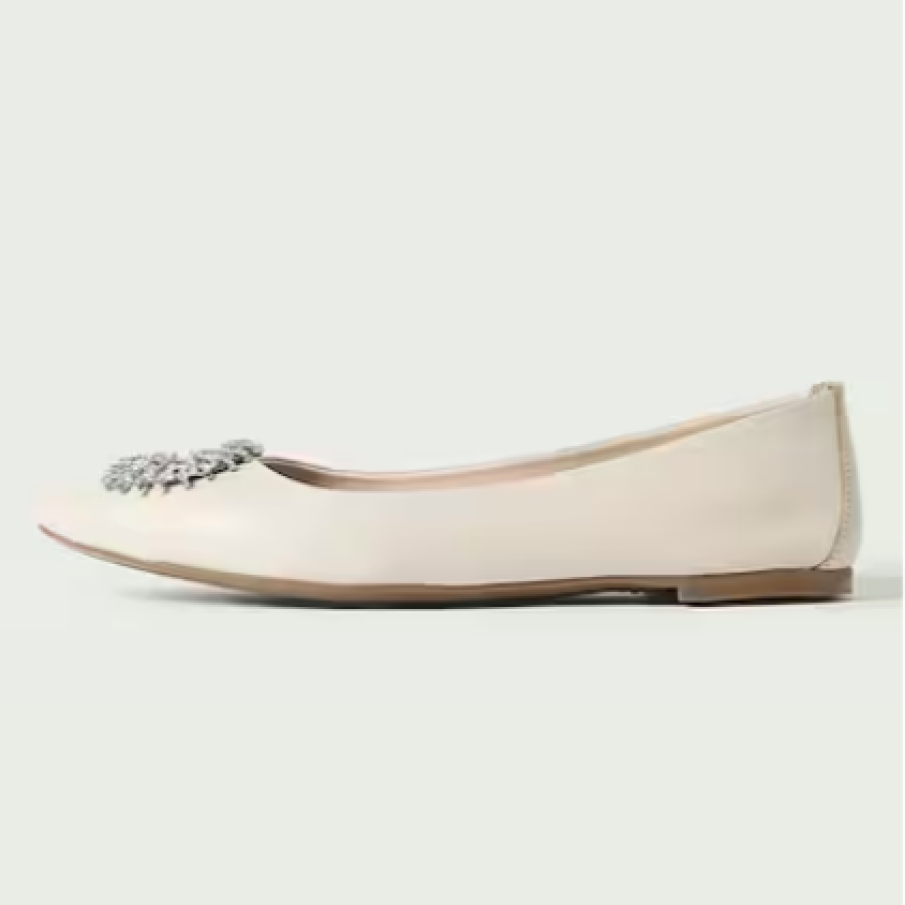 ALURA Balerini de piele cu vârf ascuțit