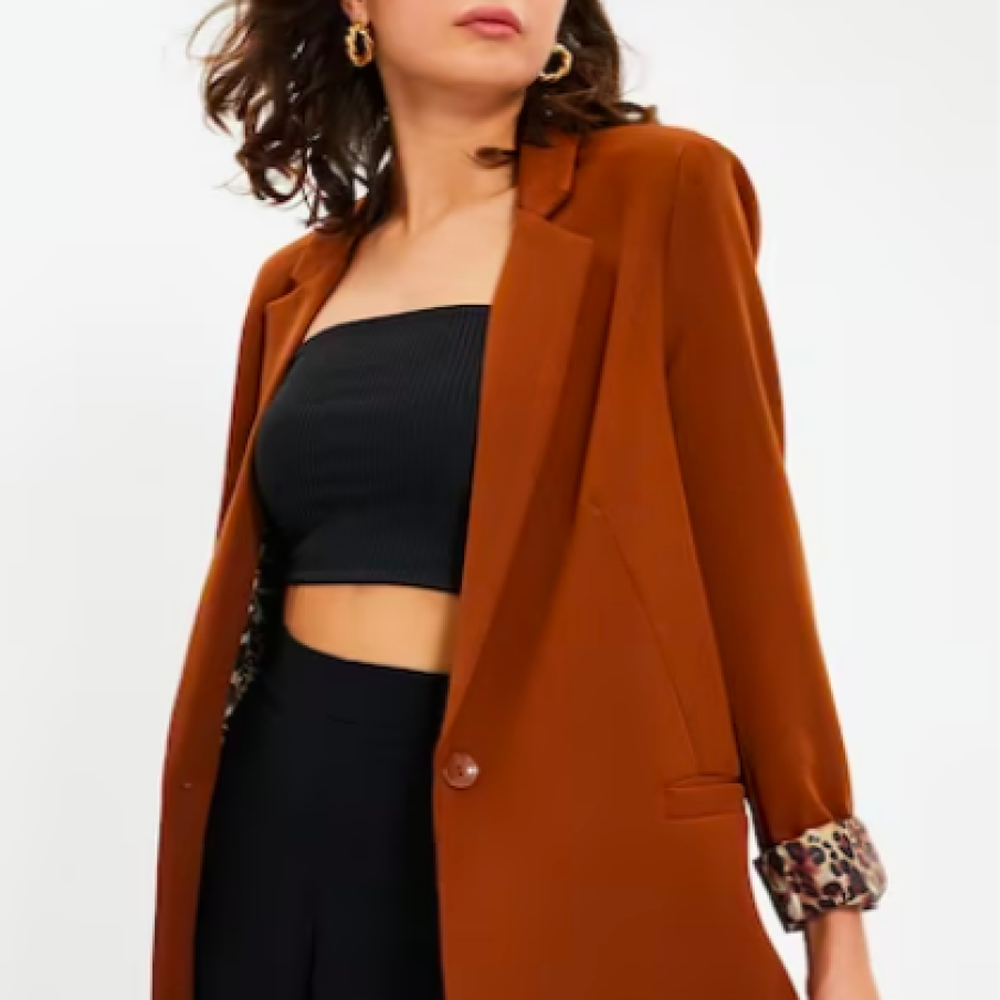 Trendyol Sacou cu revere decupate