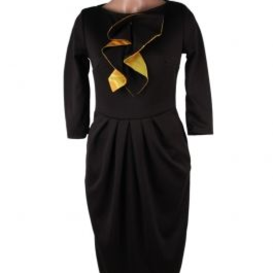 Rochie neagra eleganta Audrey  by Cristina Zegrea