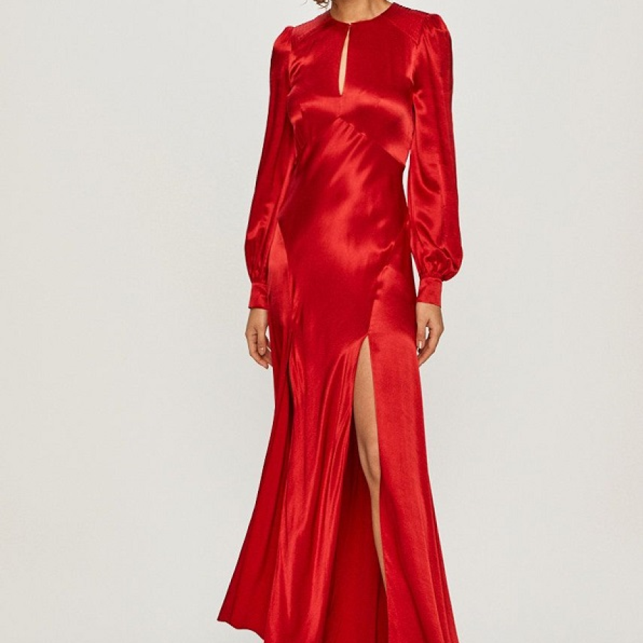 Rochie twinset maxi cu duble crăpături 