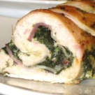 Rulada din piept de pui cu spanac si sunca