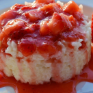 Desertul copilariei: Orez cu lapte si capsune