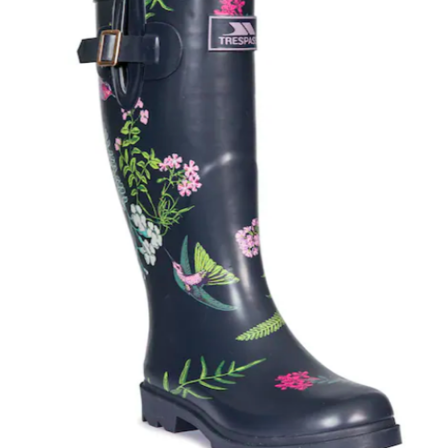 Trespass Cizme medii de ploaie cu păsări colibri Elena