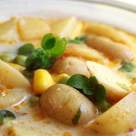 Supa de cartofi noi cu oregano