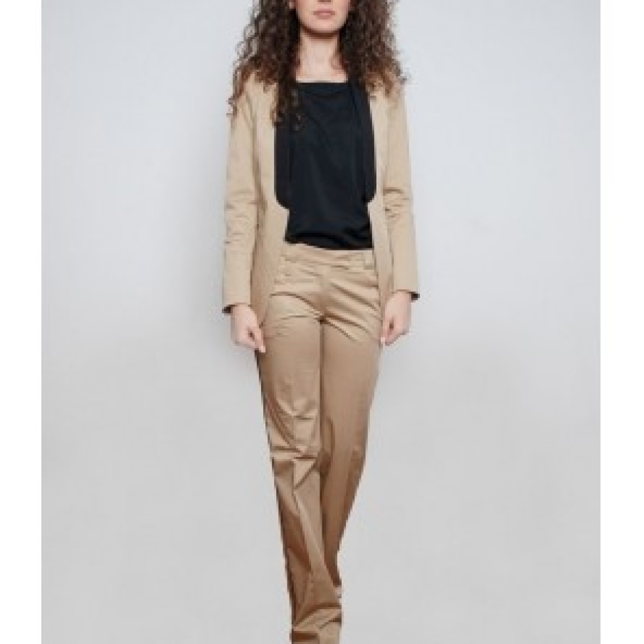 Pantaloni PNK, culoarea beige 