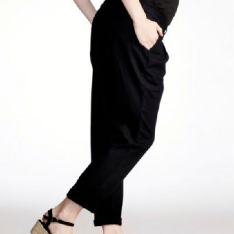 Pantalon pentru gravide cu partea de sus elastica