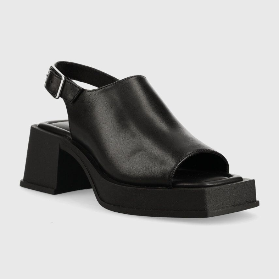 Sandale din colecția Vagabond, confecționate din piele naturală, tip slingback. Au talpă și toc gros pentru un look mai structurat